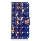 3D Colored Drawing Pattern Horizontal Flip Leather Case for Galaxy S8 Plus, with Holder & Card Slots & Wallet(Purple Butterfly) - 2