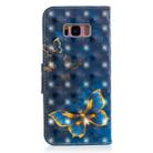 3D Colored Drawing Pattern Horizontal Flip Leather Case for Galaxy S8 Plus, with Holder & Card Slots & Wallet(Butterfly) - 3