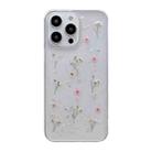 For iPhone 15 Pro Gypsophila Flowers Pattern TPU Protective Phone Case(Pink) - 1