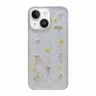 For iPhone 15 Plus Gypsophila Flowers Pattern TPU Protective Phone Case(Yellow) - 1