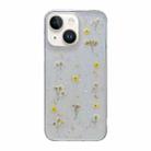 For iPhone 15 Gypsophila Flowers Pattern TPU Protective Phone Case(Yellow) - 1