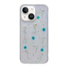 For iPhone 15 Gypsophila Flowers Pattern TPU Protective Phone Case(Green) - 1