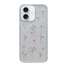 For iPhone 16 Gypsophila Flowers Pattern TPU Protective Phone Case(Pink) - 1