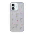 For iPhone 16 Plus Gypsophila Flowers Pattern TPU Protective Phone Case(Pink) - 1