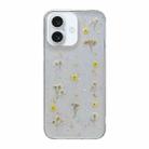 For iPhone 16 Plus Gypsophila Flowers Pattern TPU Protective Phone Case(Yellow) - 1