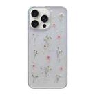 For iPhone 16 Pro Max Gypsophila Flowers Pattern TPU Protective Phone Case(Pink) - 1