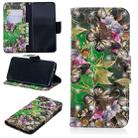 3D Colored Drawing Pattern Horizontal Flip Leather Case for Samsung Galaxy A8, with Holder & Card Slots & Wallet(Green Butterfly) - 1