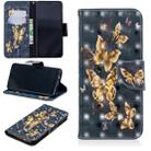 3D Colored Drawing Pattern Horizontal Flip Leather Case for Samsung Galaxy A8, with Holder & Card Slots & Wallet(Black Background Butterfly) - 1