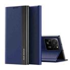 For Xiaomi 13T Pro Side Electroplated Adsorption Leather Phone Case(Dark Blue) - 1