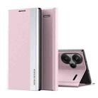 For Xiaomi Redmi Note 13 Pro+ Side Electroplated Adsorption Leather Phone Case(Pink) - 1