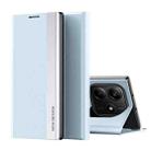 For Xiaomi Redmi Note 14 5G Side Electroplated Adsorption Leather Phone Case(Blue) - 1