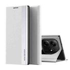For Xiaomi Redmi Note 14 5G Side Electroplated Adsorption Leather Phone Case(Silver) - 1