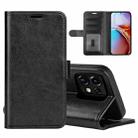 For Motorola Moto X40 Pro R64 Texture Horizontal Flip Leather Phone Case(Black) - 1