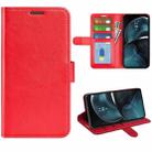 For Motorola Moto G14 R64 Texture Horizontal Flip Leather Phone Case(Red) - 1