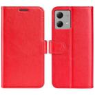 For Motorola Moto G84 R64 Texture Horizontal Flip Leather Phone Case(Red) - 1