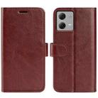 For Motolora Moto G84 R64 Texture Horizontal Flip Leather Phone Case(Brown) - 1