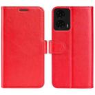 For Motorola Moto G24 R64 Texture Horizontal Flip Leather Phone Case(Red) - 1