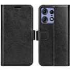 For Motolora Edge 50 Pro R64 Texture Horizontal Flip Leather Phone Case(Black) - 1