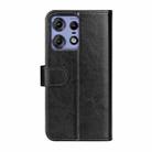 For Motolora Edge 50 Pro R64 Texture Horizontal Flip Leather Phone Case(Black) - 3