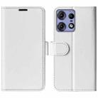 For Motolora Edge 50 Pro R64 Texture Horizontal Flip Leather Phone Case(White) - 1