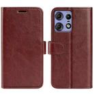 For Motolora Edge 50 Pro R64 Texture Horizontal Flip Leather Phone Case(Brown) - 1