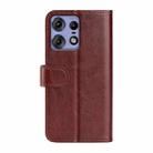 For Motolora Edge 50 Pro R64 Texture Horizontal Flip Leather Phone Case(Brown) - 3