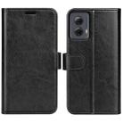 For Motorola Moto G Power 5G 2024 R64 Texture Horizontal Flip Leather Phone Case(Black) - 1