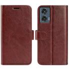 For Motolora Edge 50 Fusion R64 Texture Horizontal Flip Leather Phone Case(Brown) - 1