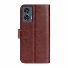 For Motolora Edge 50 Fusion R64 Texture Horizontal Flip Leather Phone Case(Brown) - 3