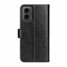 For Motorola Moto G 5G 2024 R64 Texture Horizontal Flip Leather Phone Case(Black) - 3