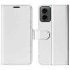 For Motorola Moto G 5G 2024 R64 Texture Horizontal Flip Leather Phone Case(White) - 1