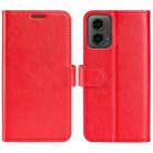 For Motolora Moto G 5G 2024 R64 Texture Horizontal Flip Leather Phone Case(Red) - 1