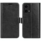 For Motorola Moto G35 R64 Texture Horizontal Flip Leather Phone Case(Black) - 1