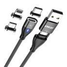 ENKAY 6-in-1 PD60W USB-A / Type-C to Type-C / 8 Pin / Micro USB Magnetic Fast Charging Cable, Cable Length:2m(Black) - 1