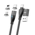 ENKAY 6-in-1 PD100W USB-A / Type-C to Type-C / 8 Pin / Micro USB Magnetic Fast Charging Cable, Cable Length:1m(Black) - 1