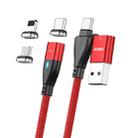 ENKAY 6-in-1 PD100W USB-A / Type-C to Type-C / 8 Pin / Micro USB Magnetic Fast Charging Cable, Cable Length:1m(Red) - 1