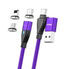 ENKAY 6-in-1 PD100W USB-A / Type-C to Type-C / 8 Pin / Micro USB Magnetic Fast Charging Cable, Cable Length:1m(Purple) - 1