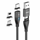 ENKAY 6-in-1 PD100W USB-A / Type-C to Type-C / 8 Pin / Micro USB Magnetic Fast Charging Cable, Cable Length:2m(Black) - 1