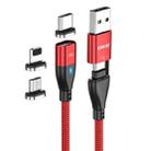 ENKAY 6-in-1 PD100W USB-A / Type-C to Type-C / 8 Pin / Micro USB Magnetic Fast Charging Cable, Cable Length:2m(Red) - 1