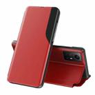 For Xiaomi Redmi Note 12S Attraction Flip Holder Leather Phone Case(Red) - 1