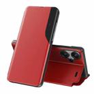 For Xiaomi Redmi Note 13 Pro+ Attraction Flip Holder Leather Phone Case(Red) - 1