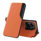For Xiaomi Redmi Note 14 5G Attraction Flip Holder Leather Phone Case(Orange) - 1