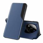 For Xiaomi Redmi Note 14 Pro+ 5G Attraction Flip Holder Leather Phone Case(Blue) - 1