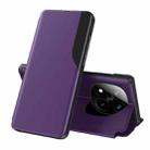 For Xiaomi Redmi Note 14 Pro+ 5G Attraction Flip Holder Leather Phone Case(Purple) - 1