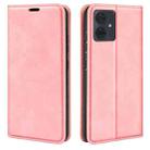 For Motorola Moto G54 Retro-skin Magnetic Suction Leather Phone Case(Pink) - 1