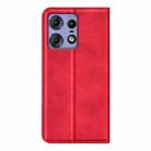 For Motorola Edge 50 Pro Retro-skin Magnetic Suction Leather Phone Case(Red) - 3