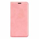 For Motorola Moto G Play 2024 Retro-skin Magnetic Suction Leather Phone Case(Pink) - 2