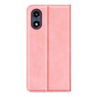 For Motorola Moto G Play 2024 Retro-skin Magnetic Suction Leather Phone Case(Pink) - 3