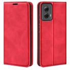 For Motorola Moto G Power 5G 2024 Retro-skin Magnetic Suction Leather Phone Case(Red) - 1