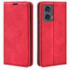 For Motorola Edge 50 Fusion Retro-skin Magnetic Suction Leather Phone Case(Red) - 1